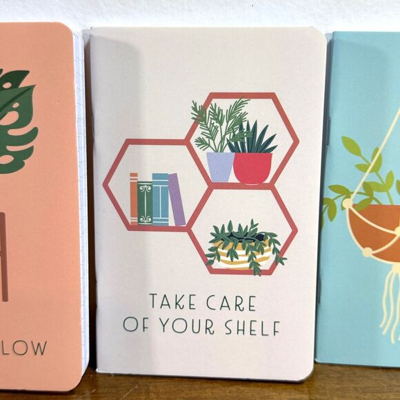 Small Notebooks Journal Set of 3 3.5 x 5 inches Narrow Lines Indoor Plants - Picture 3 of 5